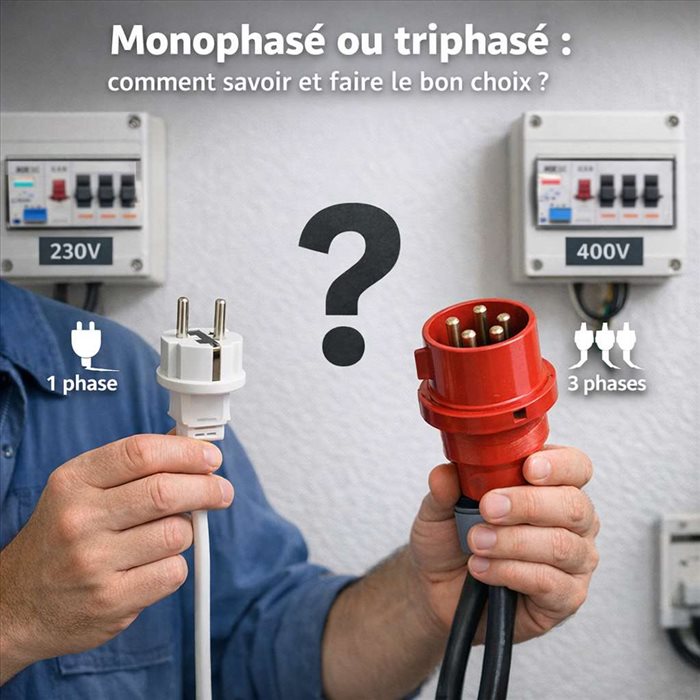 Monophasé ou triphasé : comment savoir en un coup d’œil ?