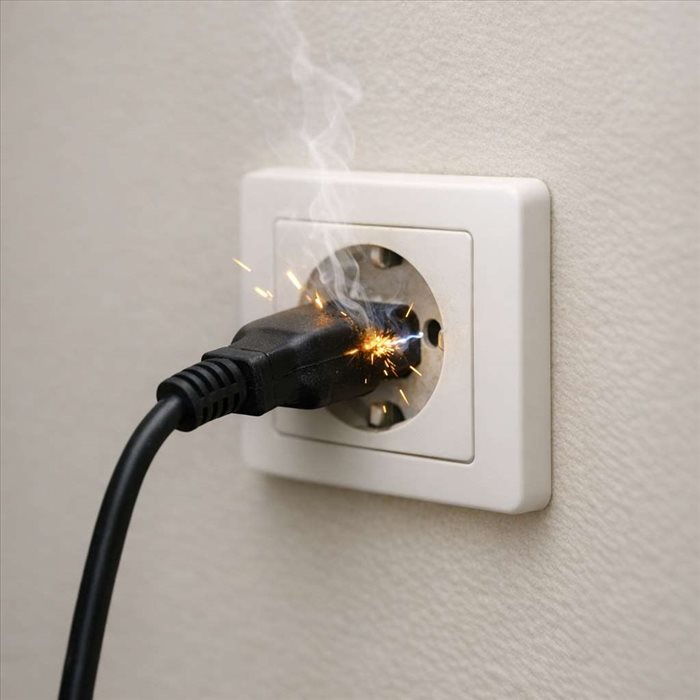 Pourquoi une prise électrique grésille quand un appareil fonctionne ? | Causes et risques