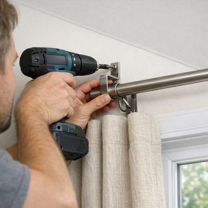 Fixation d’une tringle à rideaux : guide simple et rapide