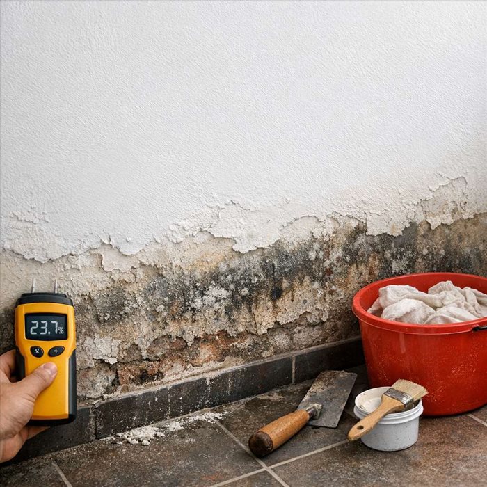 Comment reconnaître l'humidité par capillarité dans un mur ?