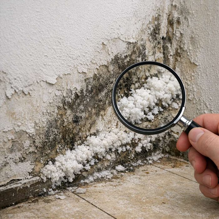 Salpêtre sur les murs : pourquoi l’humidité le provoque-t-elle ?