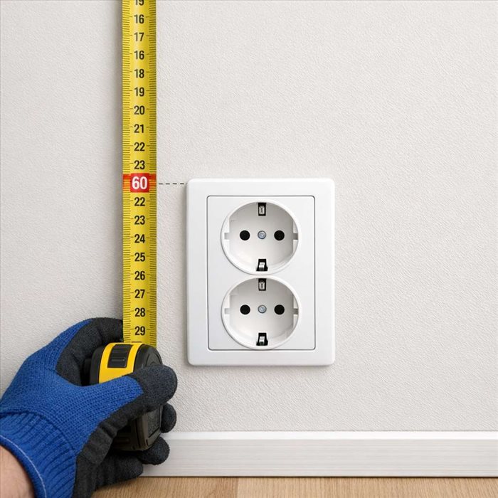 Hauteur réglementaire d’une prise électrique : la norme à suivre