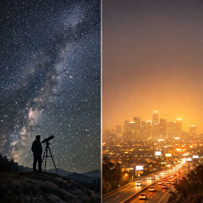 Pollution lumineuse nocturne : causes, impacts et solutions