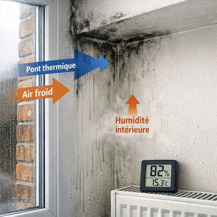 Ponts thermiques et humidité intérieure : causes et solutions